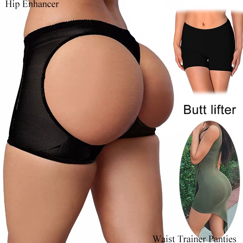 Bout à bout Shaper culottes Shorts bout à bout sous-vêtements slips femmes corps Shaper Sexy cul Push Up culotte fesse ouvert hanche butin
