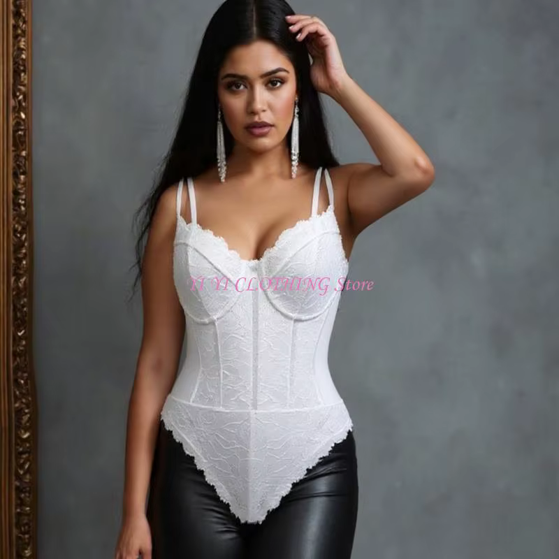 N5KF Body sensuel en dentelle maille conçu pour les amateurs mode moderne