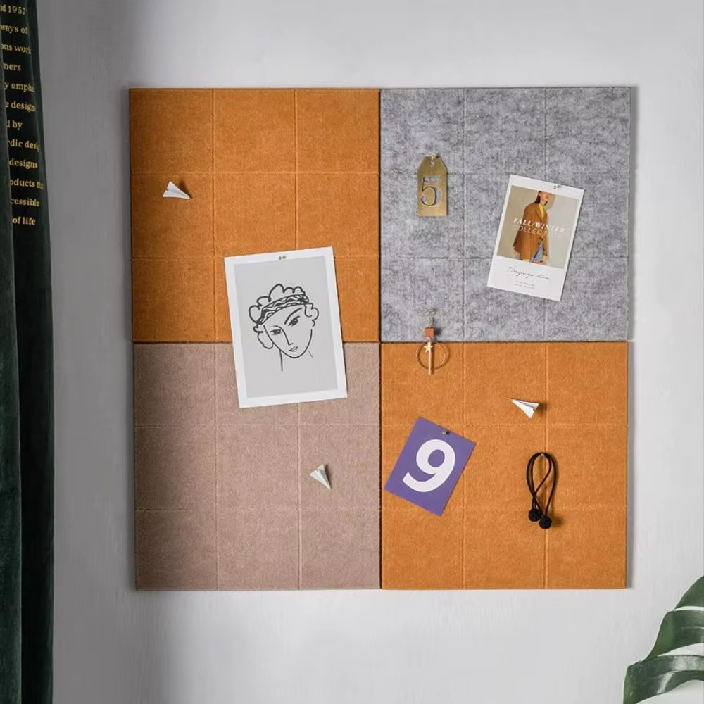 Tableau d'affichage en feutre pour murs, babillard, mémo, bureau, maison, école