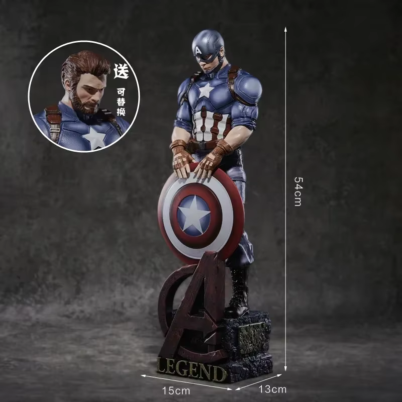 Modèle de collection exquis et réaliste Marvel Anime, services.com America Figureavengers, décoration de bureau, cadeaux pour garçons, nouveau, 54cm