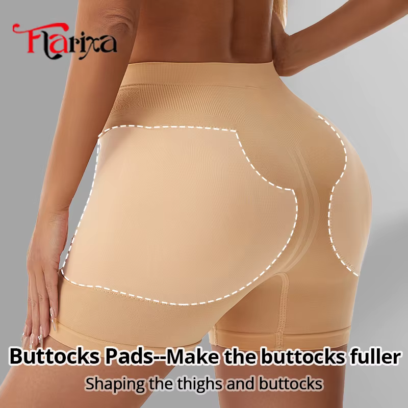 Flarixa bout à bout Shaper culotte avec coussinets amovibles femmes hanches Shapewear Shorts hanche rehausseur sous-vêtements corps Shaper