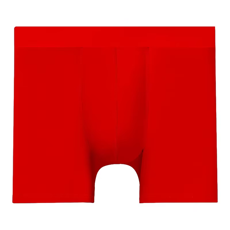 Caleçons de sport en soie pour hommes - modèle léger d'été, jambe anti-friction, respirant pour la course, entrejambe allongé anti-friction