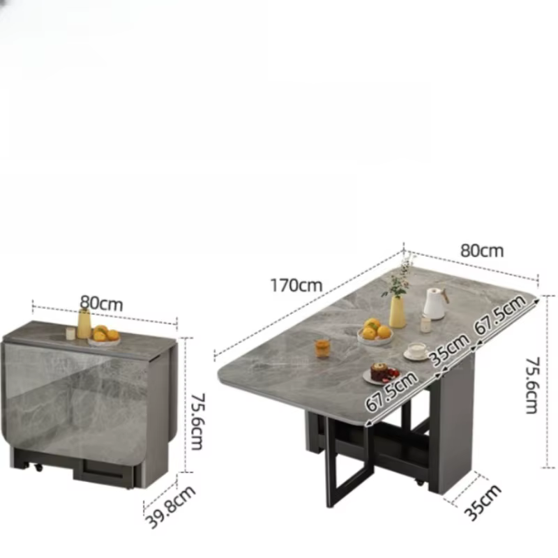Tables à manger contemporaines carrées peu encombrantes pour cuisine, tables consoles de luxe, meubles de maison