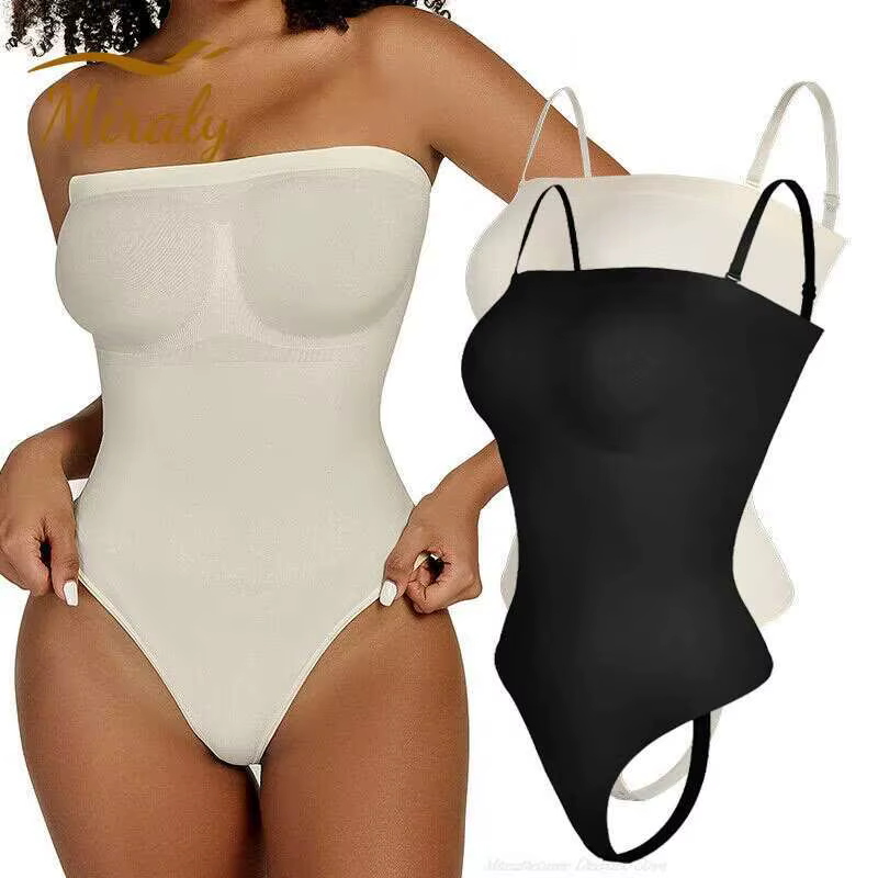 Body string sans bretelles Bustier bustiers femmes épaules dénudées sans couture Bodyshaper sculpter ventre contrôle corps Shaper Compression