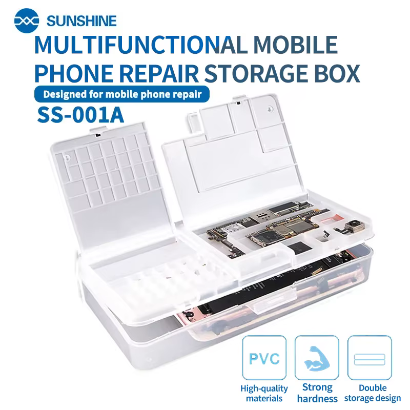 SUNSHINE SS-001A boîte de rangement multifonctionnelle adaptée à la réparation de téléphones portables, vis de carte mère et outils de stockage de petites pièces