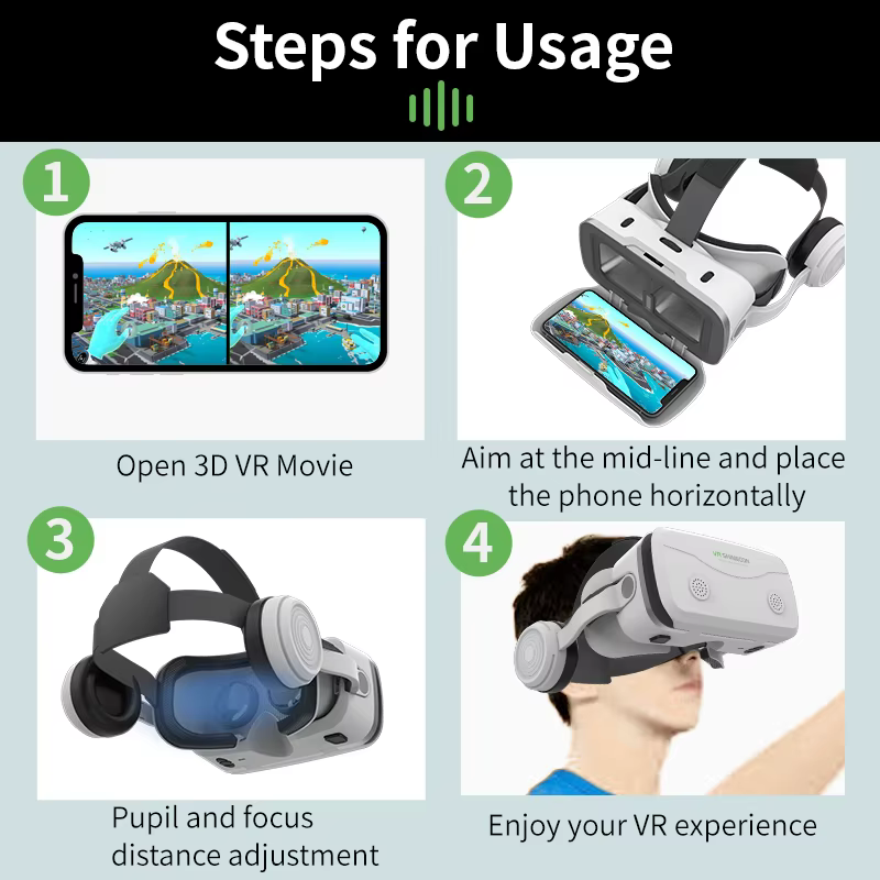 Réalité virtuelle VR lunettes 3D casque appareils Viar casque lunettes lentilles intelligentes pour Smartphones téléphone Mobile Realidade casque