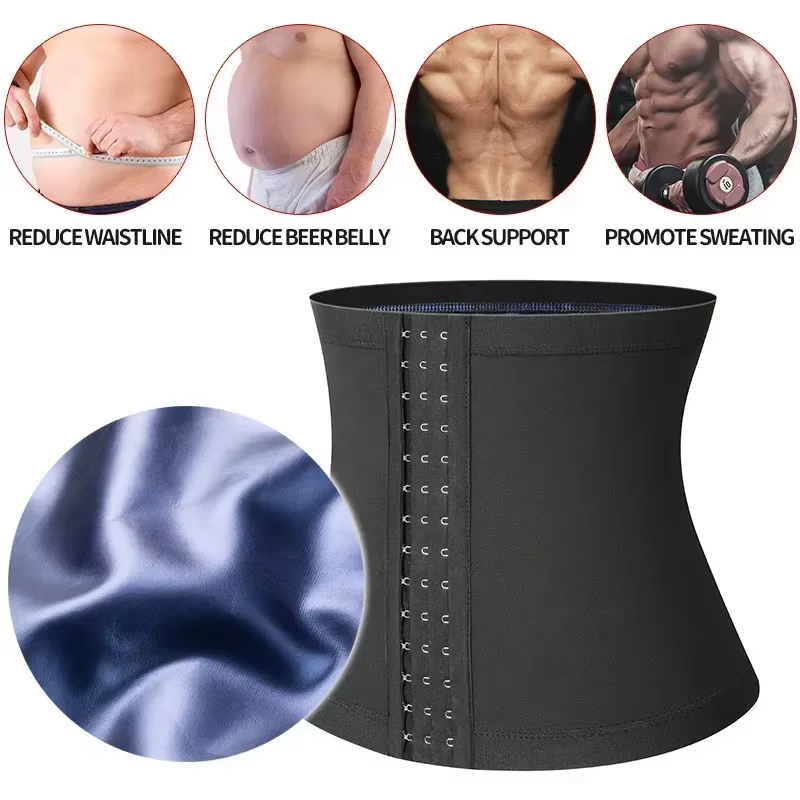 Hommes taille contrôle ceinture Shapewear Corset sueur ventre entraînement Sauna Thermo