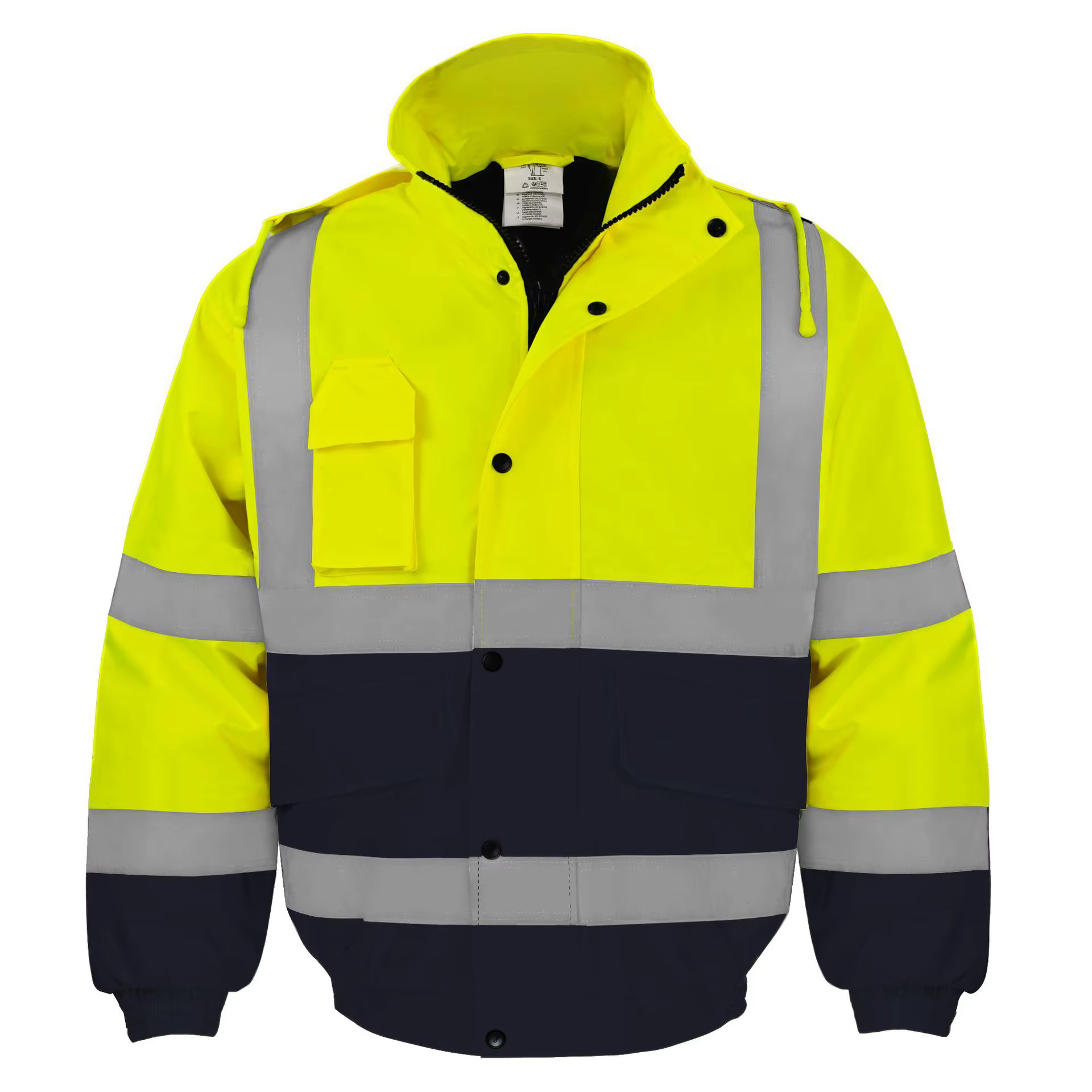 Veste d'hiver haute visibilité pour homme, veste imperméable orange fluorescente, veste bomber réfléchissante, vêtements de travail