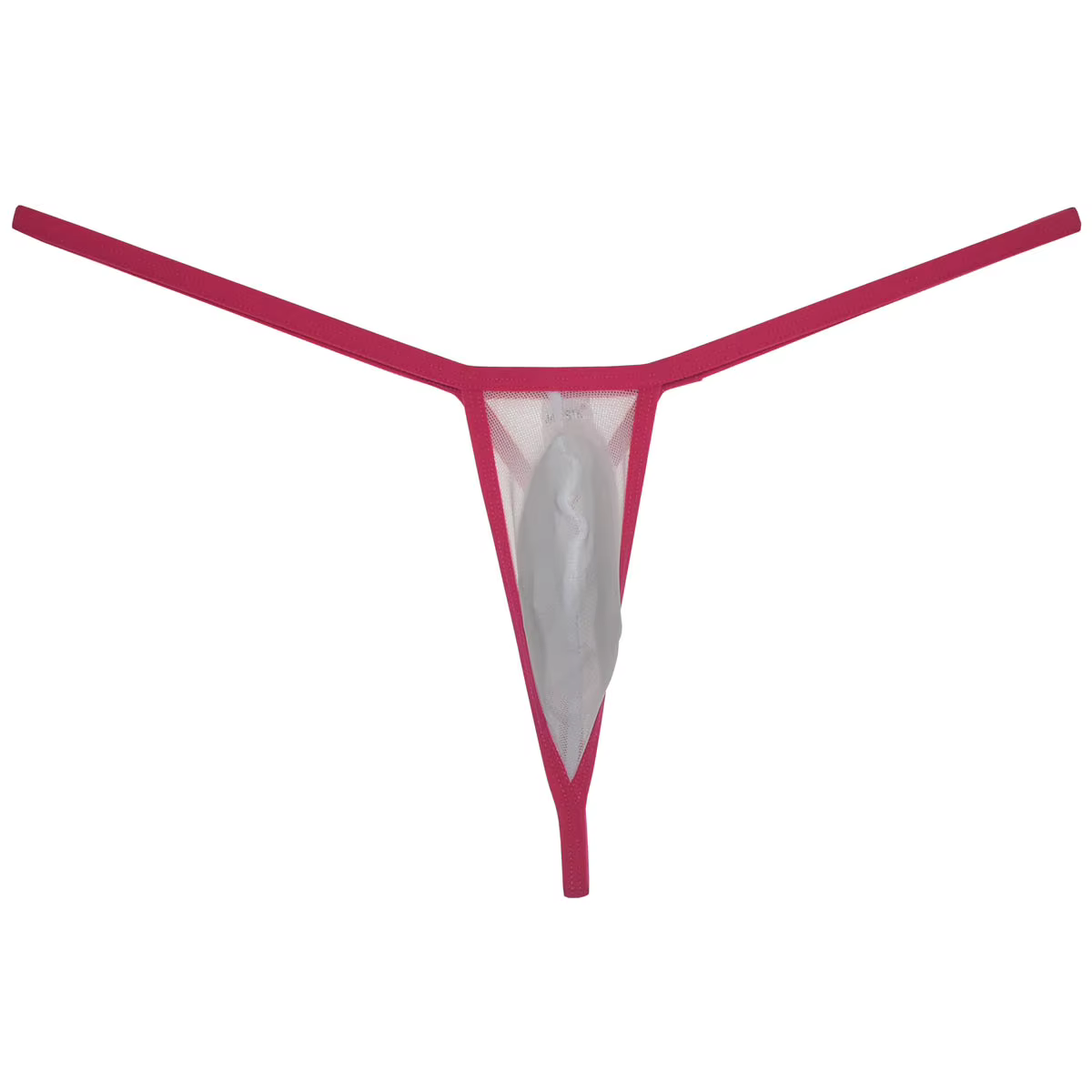 Culotte string pour homme en maille transparente avec poche de maintien