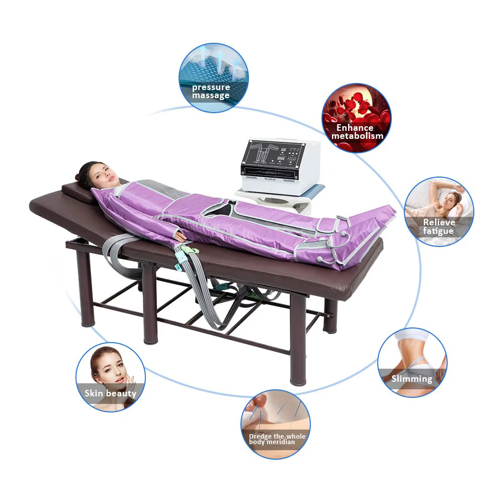 Appareil de massage corporel complet Air Therapy pour la récupération des jambes et des bras, circulation améliorée, 44 airbags à pression