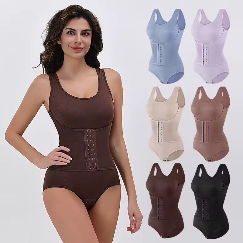 Body gainant amincissant pour femme avec fermeture éclair