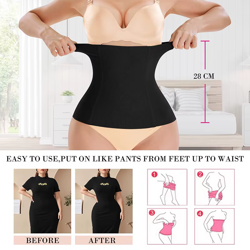 Entraîneur de taille post-partum à haute compression pour femme