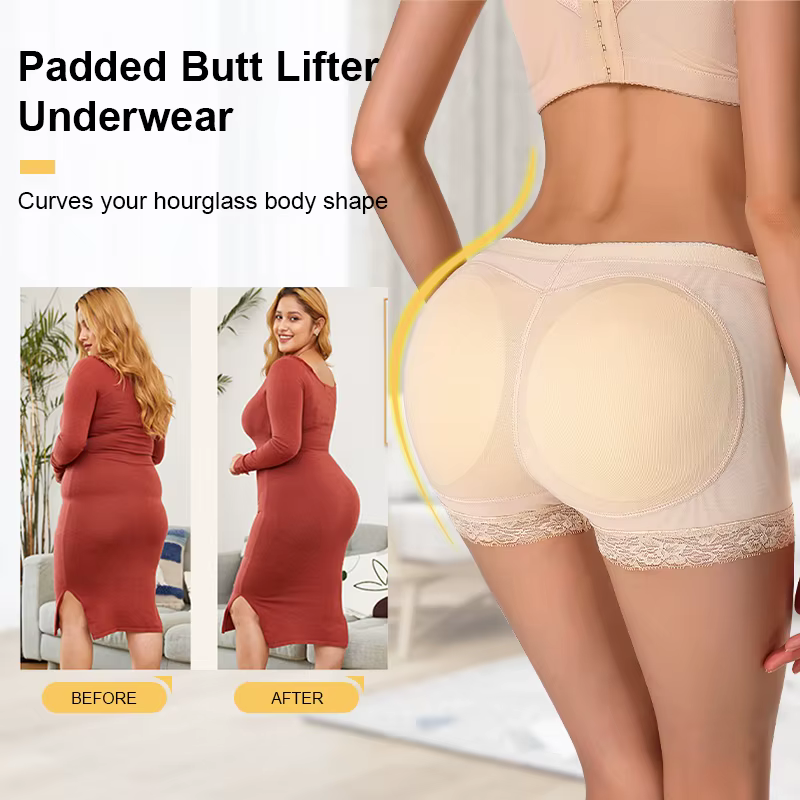 Femmes bout à bout culotte faux fesse corps Shaper sous-vêtements rembourrés dame sexy ascenseur fesses taille haute ventre contrôle hanche culotte