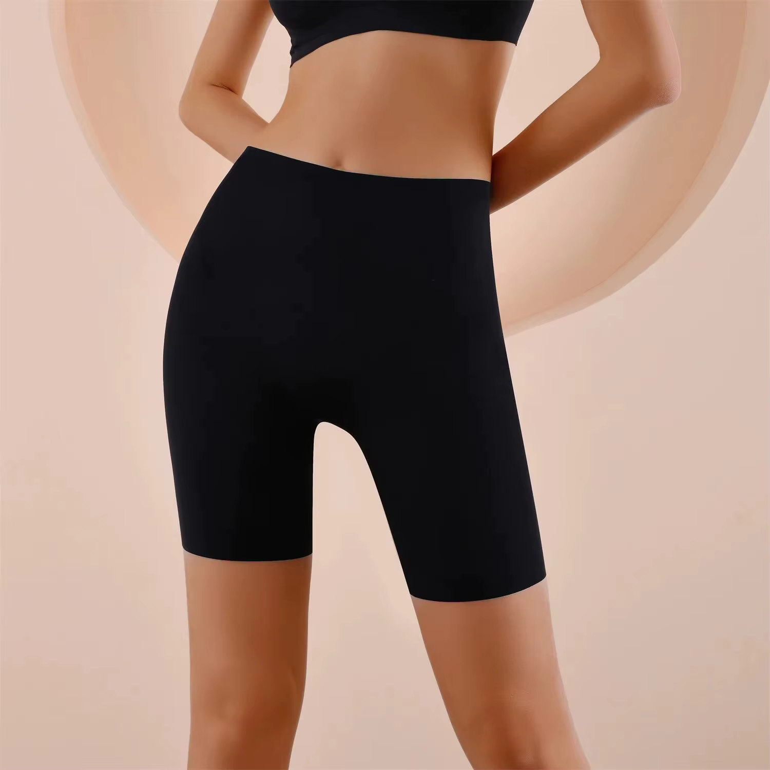 TUNIControl-Culotte short taille haute sans couture pour femme