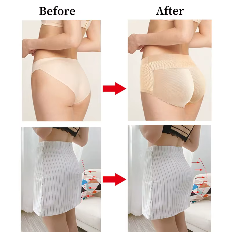 Bout à bout Shaper culottes coussinets de hanche Shapewear Push Up Booty rehausseur contrôle culotte sous-vêtements invisibles faux cul pour les femmes
