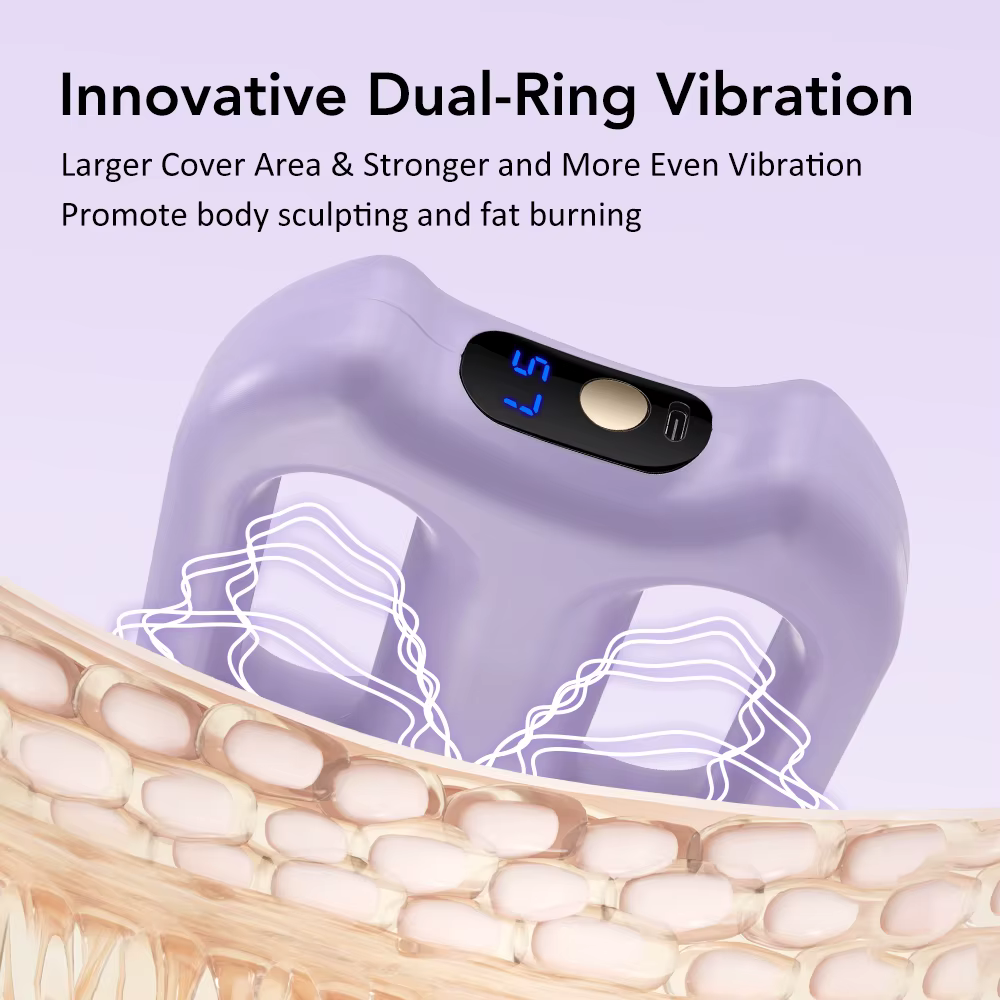 Anneau de massage professionnel rechargeable pour le corps, anneau vibrant pour brûler les graisses, anneau de massage pour la taille et l'abdomen, perte de poids, relaxation musculaire profonde
