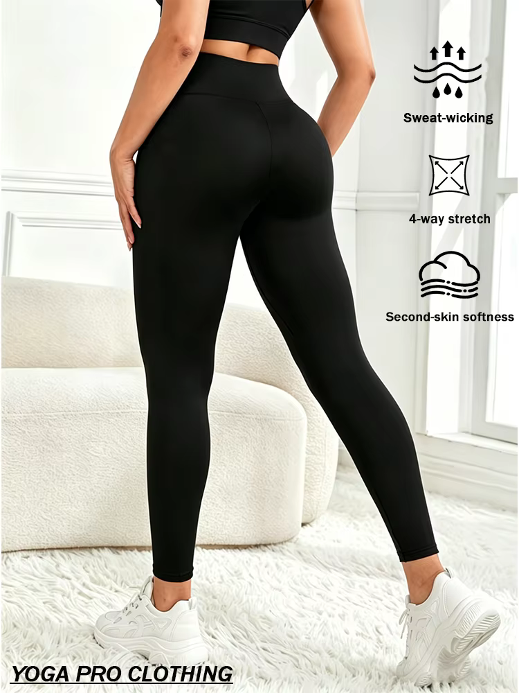 Leggings de sport taille haute pour femmes - amincissants et sculptants pour les hanches. Convient pour la course à pied