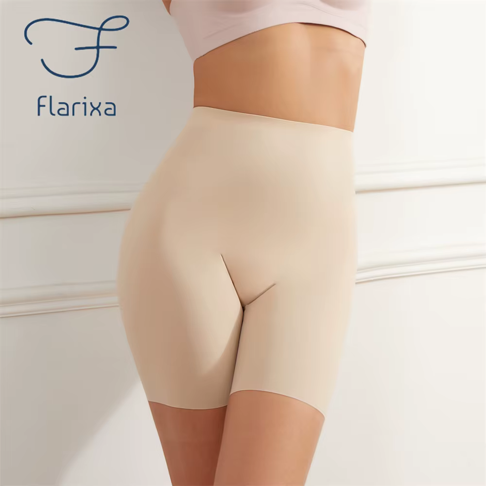 Flarixa-Culotte short taille haute sans couture pour femme