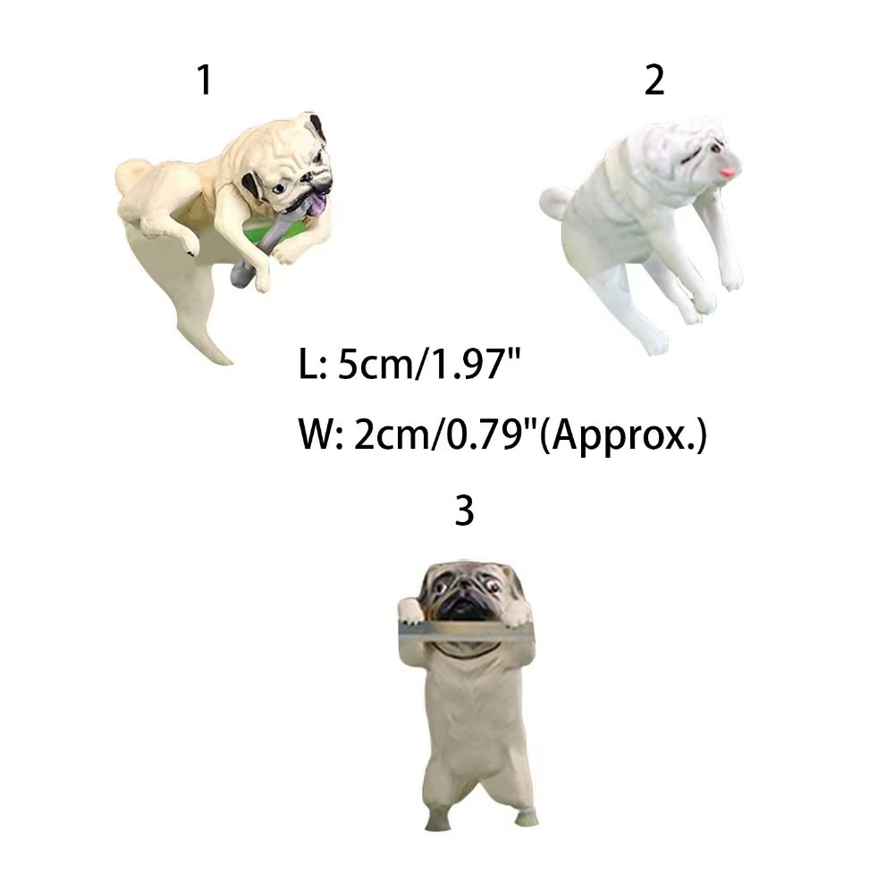 Figurine Miniature en Forme de Chien de Compagnie, Simulation Mignonne, Bord de Poisson Précieux, Ornements de Décoration d'Aquarium, Pendentif, Accessoires de Beurre, 1 Pièce
