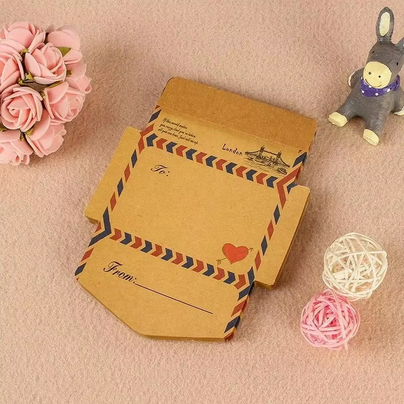 45 feuilles/ensemble rétro Vintage enveloppes en papier Kraft Mini mignon Kawaii dessin animé papeterie poste lettre enveloppe cadeaux
