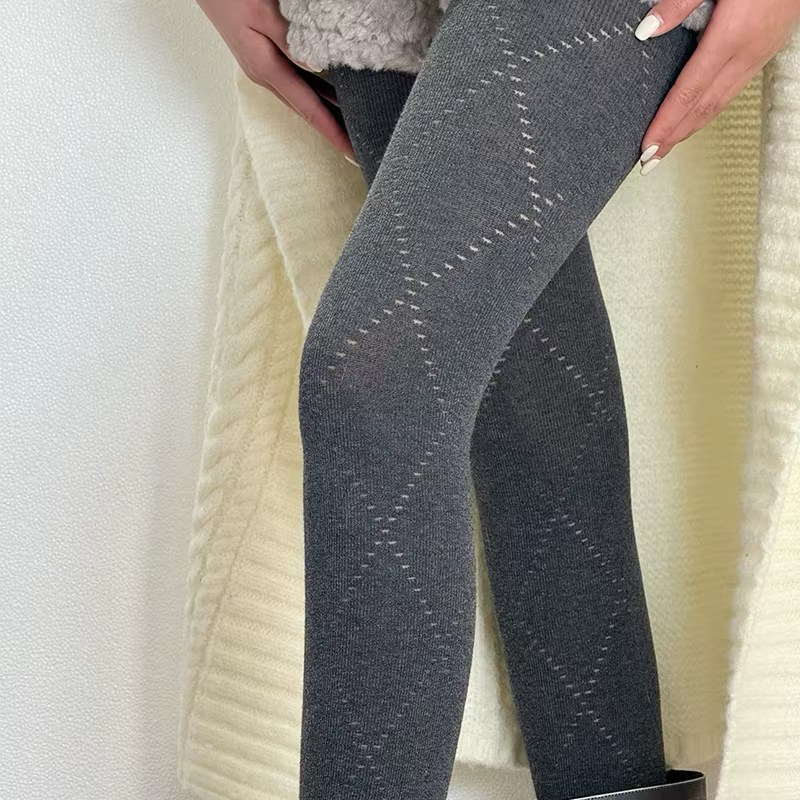 2025 automne nouveau collants tricotés femmes Sexy Jacquard tricoté