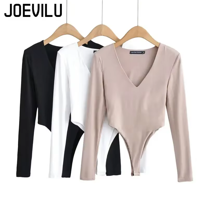 Body Sexy à manches longues pour femmes, chemise à col en v, bas, Yoga, gymnastique, une pièce, tenue de Festival Rave, Lingerie de Club