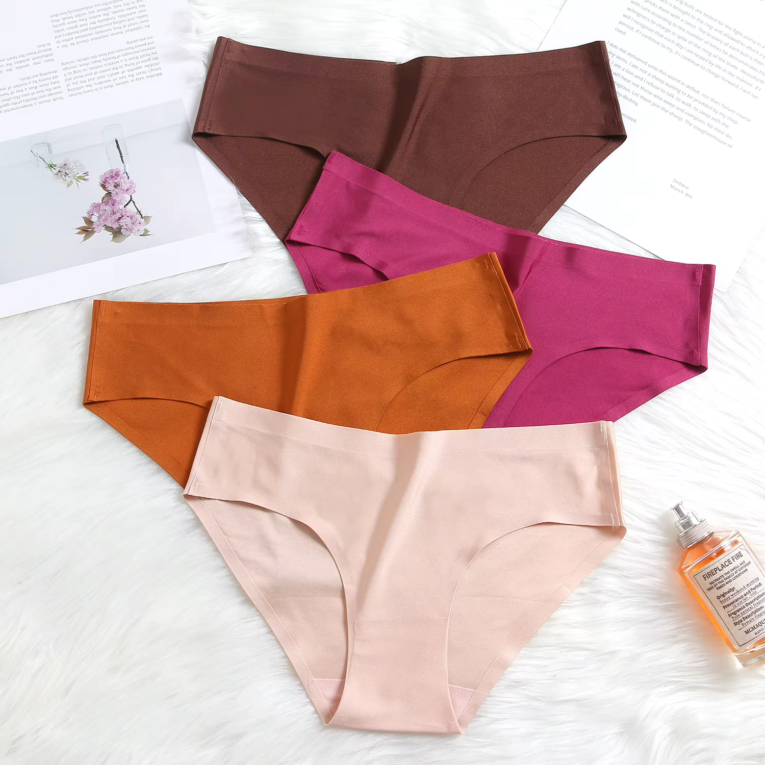 Culotte femme Sexy solide sans couture sous-vêtements féminins taille basse élasticité slips respirants pour dames caleçons doux Lingerie
