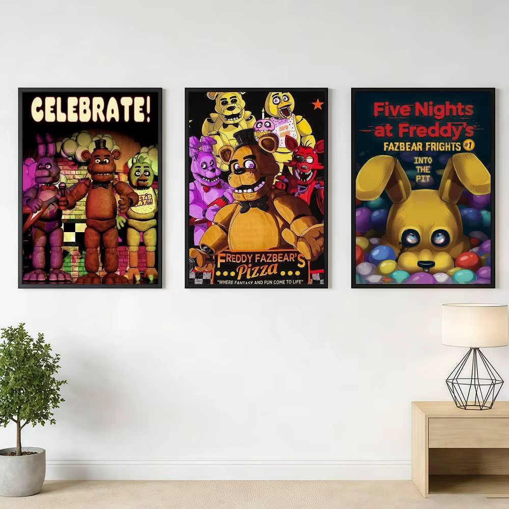 Fnaf Five-nights-At-Freddys – affiches classiques, autocollants, impression artistique, décoration murale artistique rétro HD, décoration murale pour salon, chambre à coucher, cadeau pour la maison