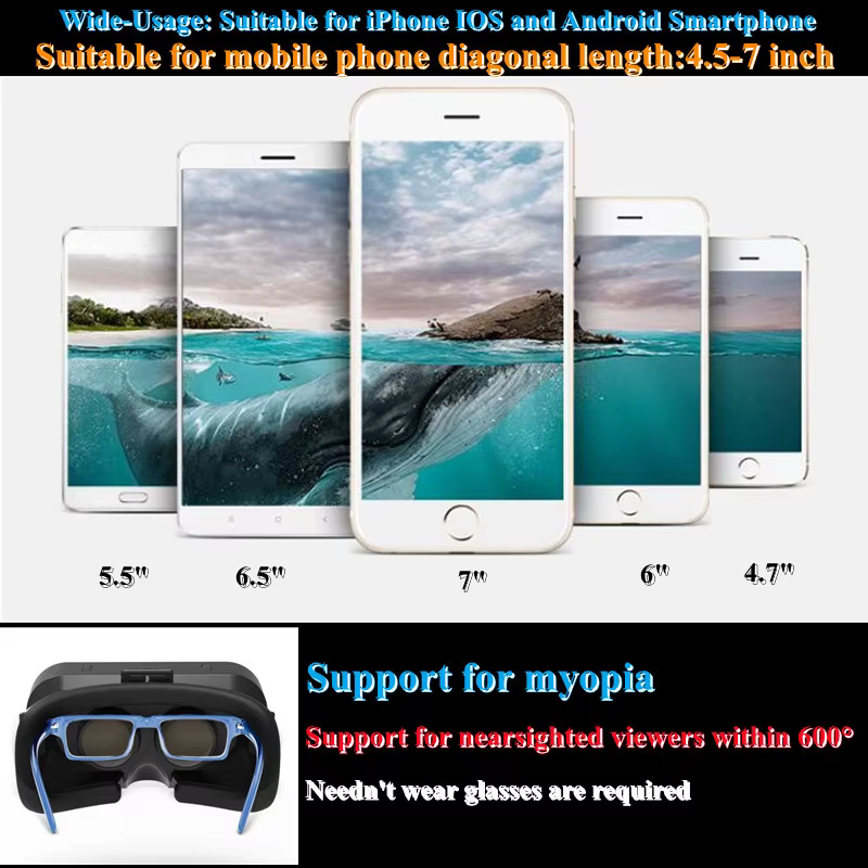 Shinecon réalité virtuelle Viar 3D VR lunettes dispositif casque lentilles casque lunettes intelligente pour Smartphone téléphone portable réalité Mobile