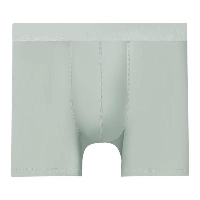 Caleçons de sport en soie pour hommes - modèle léger d'été, jambe anti-friction, respirant pour la course, entrejambe allongé anti-friction