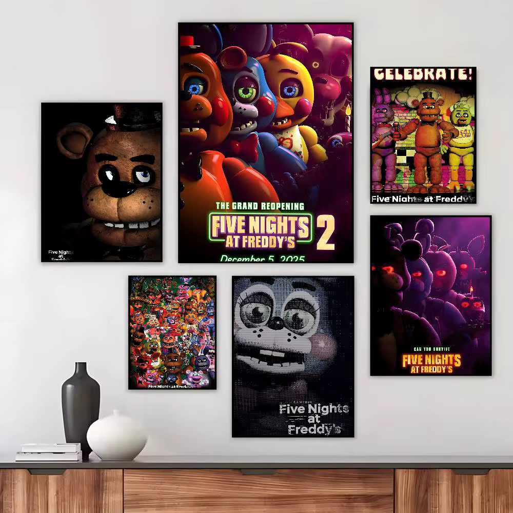 Affiche classique Five Nights at Freddy's (Fnaf) sur toile HD, impression esthétique avancée, décoration murale pour salon et maison