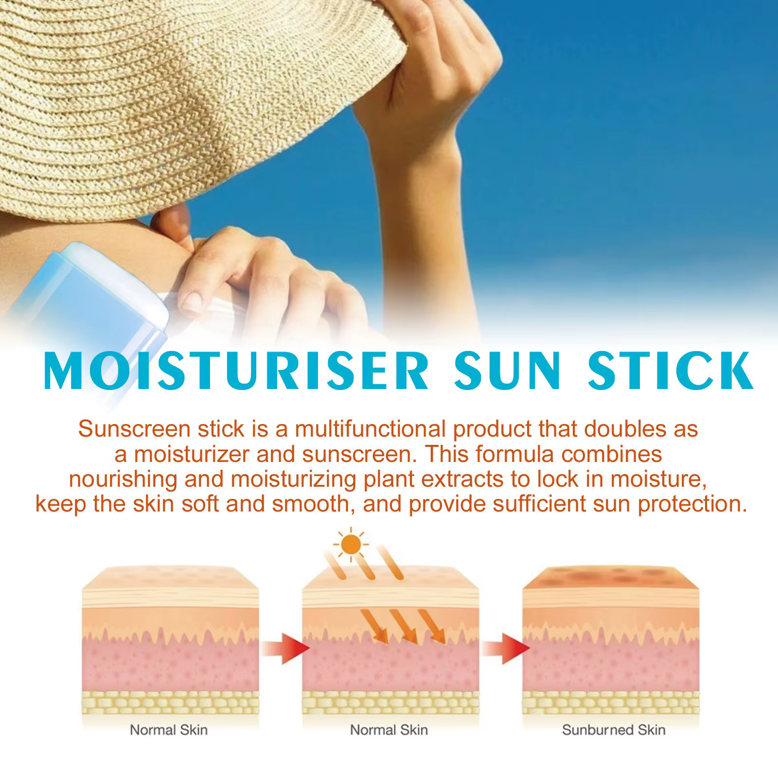 Bâton de crème solaire SPF 50 +, protection UV, Anti-oxydation, crème d'isolation, légère, coréenne, tous les types de peau, cosmétiques