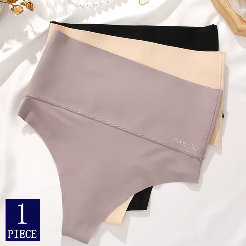 Sans couture taille haute femmes string noir Abdomen hanche ascenseur slips corps façonnage sous-vêtements respirant