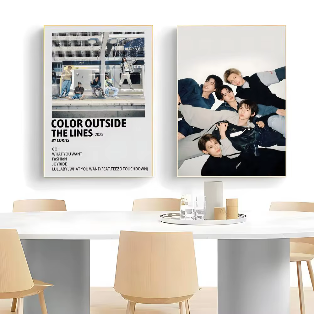 Affiche d'équipe d'idoles K-pop pour adolescents C-Cortis, autocollant artistique auto-adhésif en papier imperméable, décoration murale pour café, bar, chambre