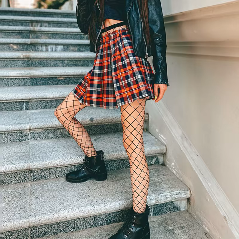 Collants en nylon résille en maille pour femmes