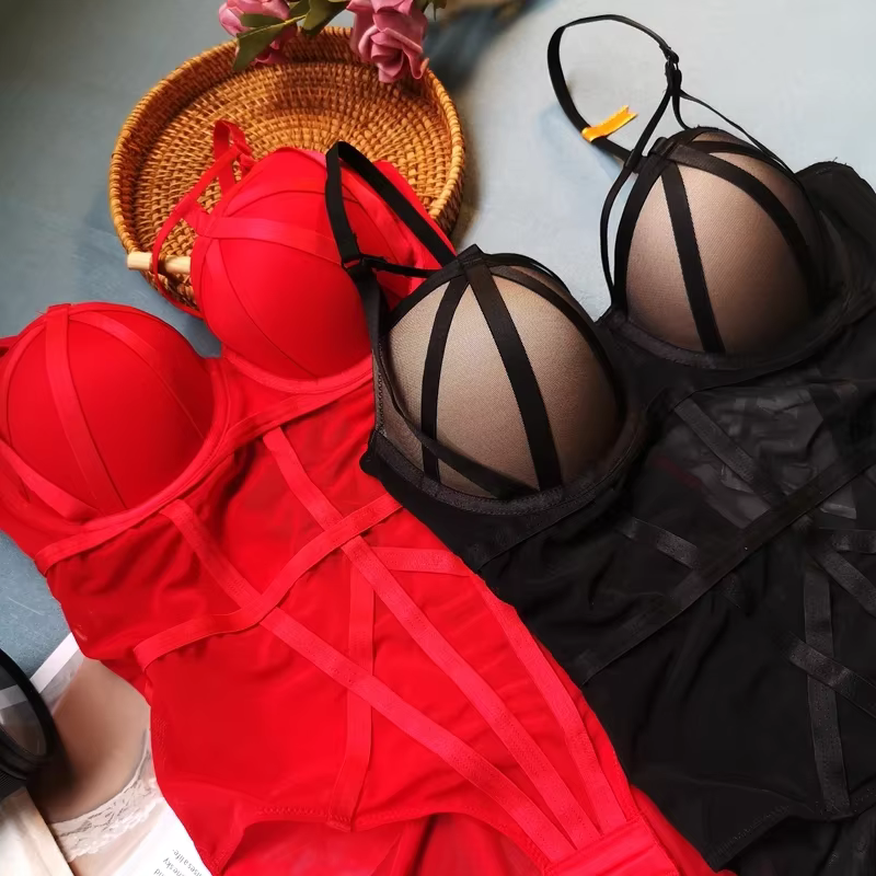 MOYISU Sexy Shapewear Body femmes maille transparente Lingerie Teddy avec soutien-gorge push-up sangle offre spéciale corps Shaper livraison gratuite