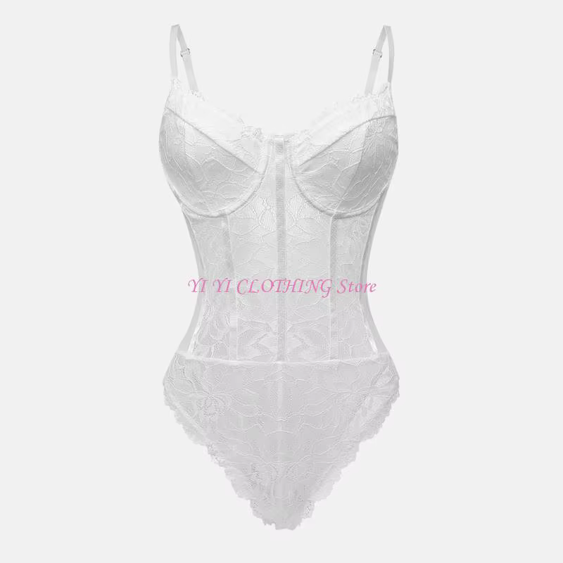 N5KF Body sensuel en dentelle maille conçu pour les amateurs mode moderne