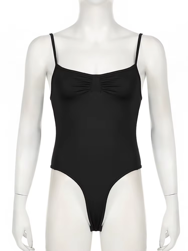 Sweetown – body froncé sans manches pour femmes