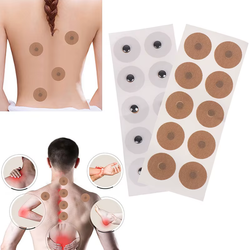 Nouvelles perles magnétiques d'acupuncture pour points corporels, 10 pièces/feuilles, autocollants magnétiques à fixer pour éliminer la douleur, aimant permanent