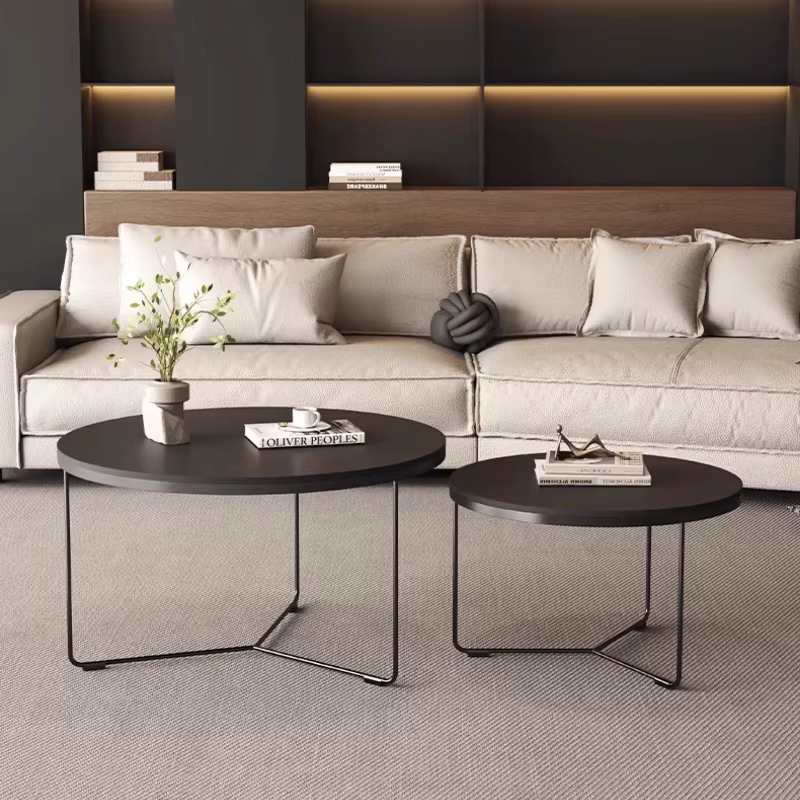 Table basse minimaliste, table basse de luxe pour petit espace, table basse ronde nordique pour salon, Mesa De Sala, meubles modernes