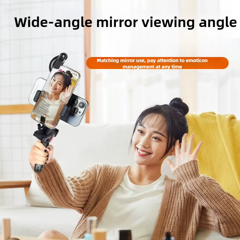 Support de téléprompteur pour téléphone, diffusion en direct, support de bureau portable, sous-titre vidéo, lecture vocale, trépied, accessoires