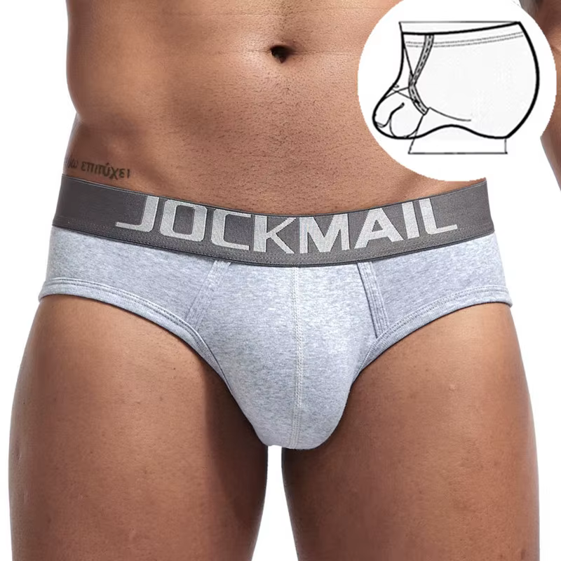 Slip de sport taille basse pour homme, sous-vêtement sexy avec anneau intérieur, short de sport décontracté en coton respirant, culotte grande taille