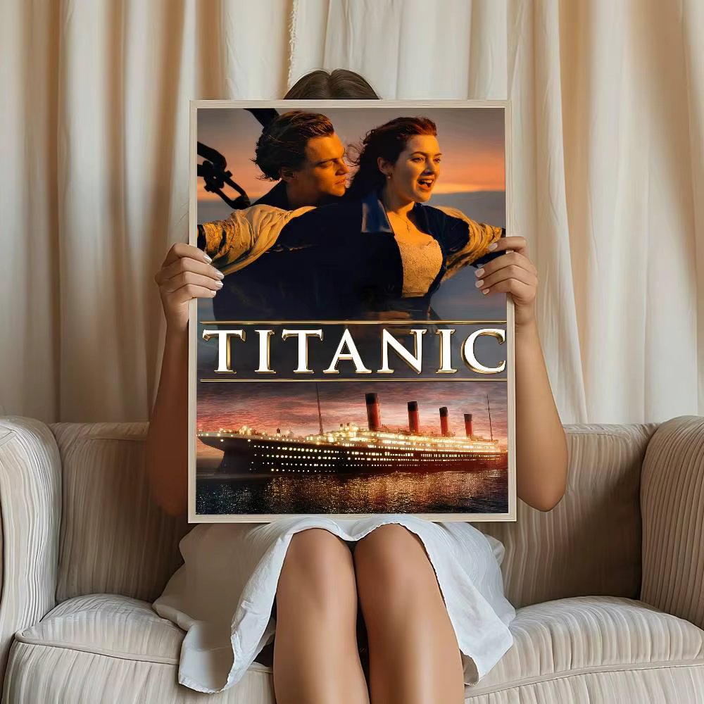 Affiches décoratives, peintures murales pour chambre d'étude, chambre à coucher, bar, cadeaux, affiche classique du film T-Titanic