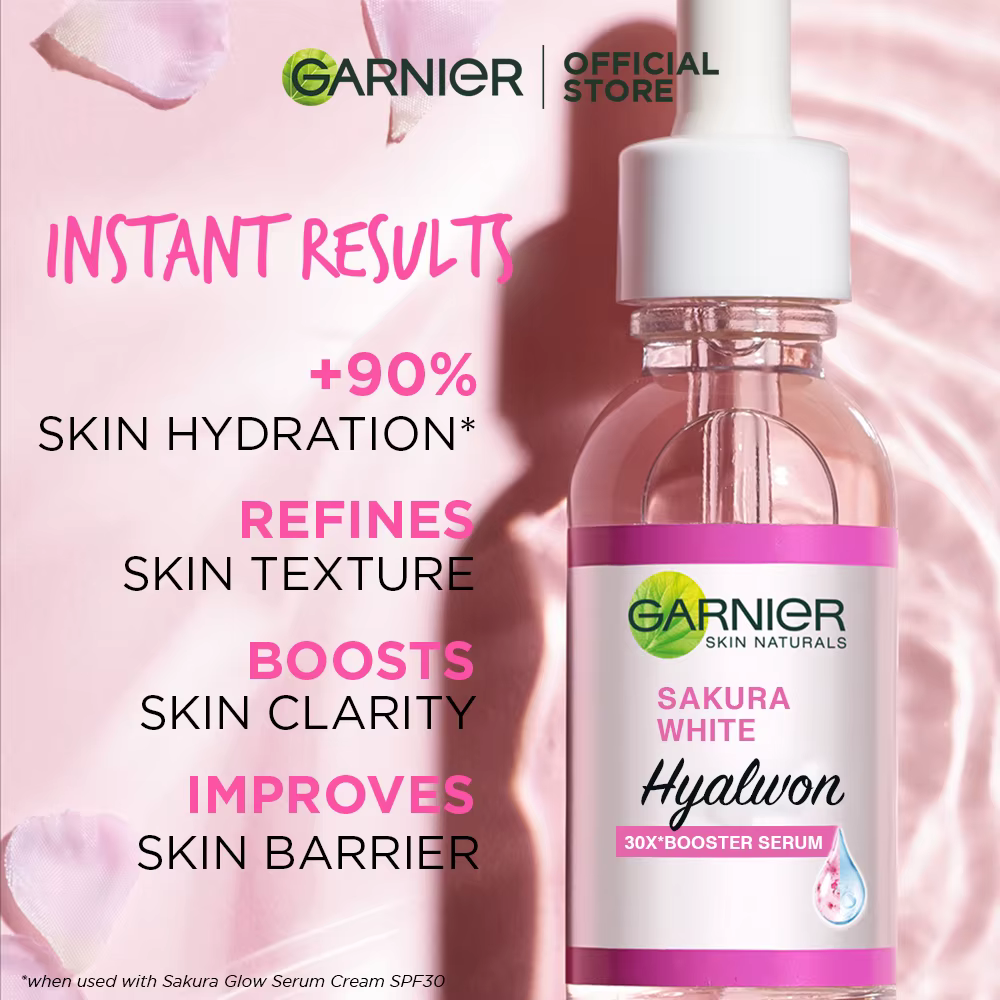 GARN Nier rose sérum Sakura lueur 30x rehausseur hyaluronique sérum hydratant raffermissant peau ridules peau soin du visage sérum