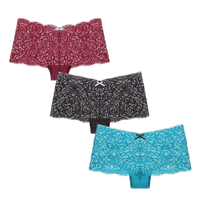 Boyshorts sous-vêtements pour femmes culottes florales Sexy S-XL filles taille basse dames Boxer confortable