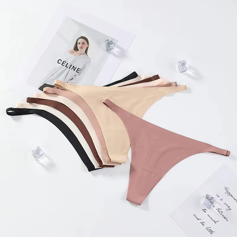 Culotte sans couture en soie glacée pour femmes