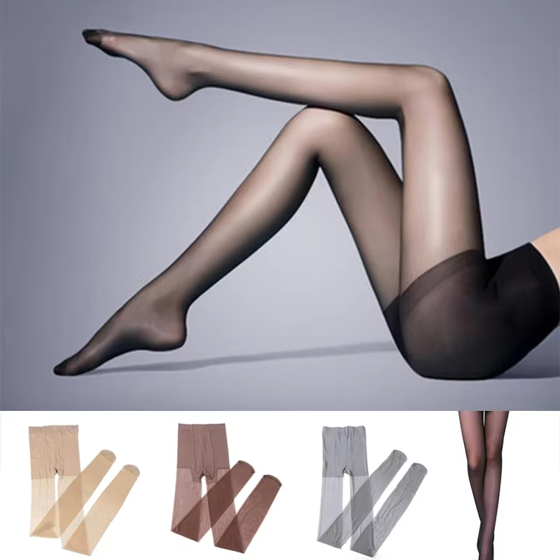 Collants d'été à haute élasticité noir nu gris bas été Sexy femmes pied étape pure Ultra-mince