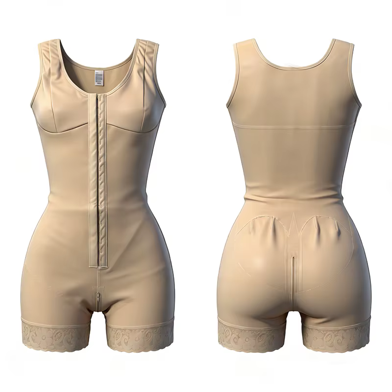 Body gainant amincissant pour femme à haute compression avec broches de maintien de la poitrine