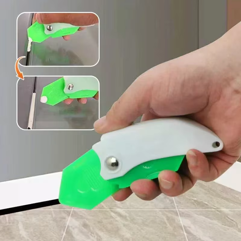 Grattoir à colle multifonction neuf en 1, coupe-colle pour verre, applicateur de scellage, grattoir pour l'élimination des bords des coulis des carreaux et des fenêtres