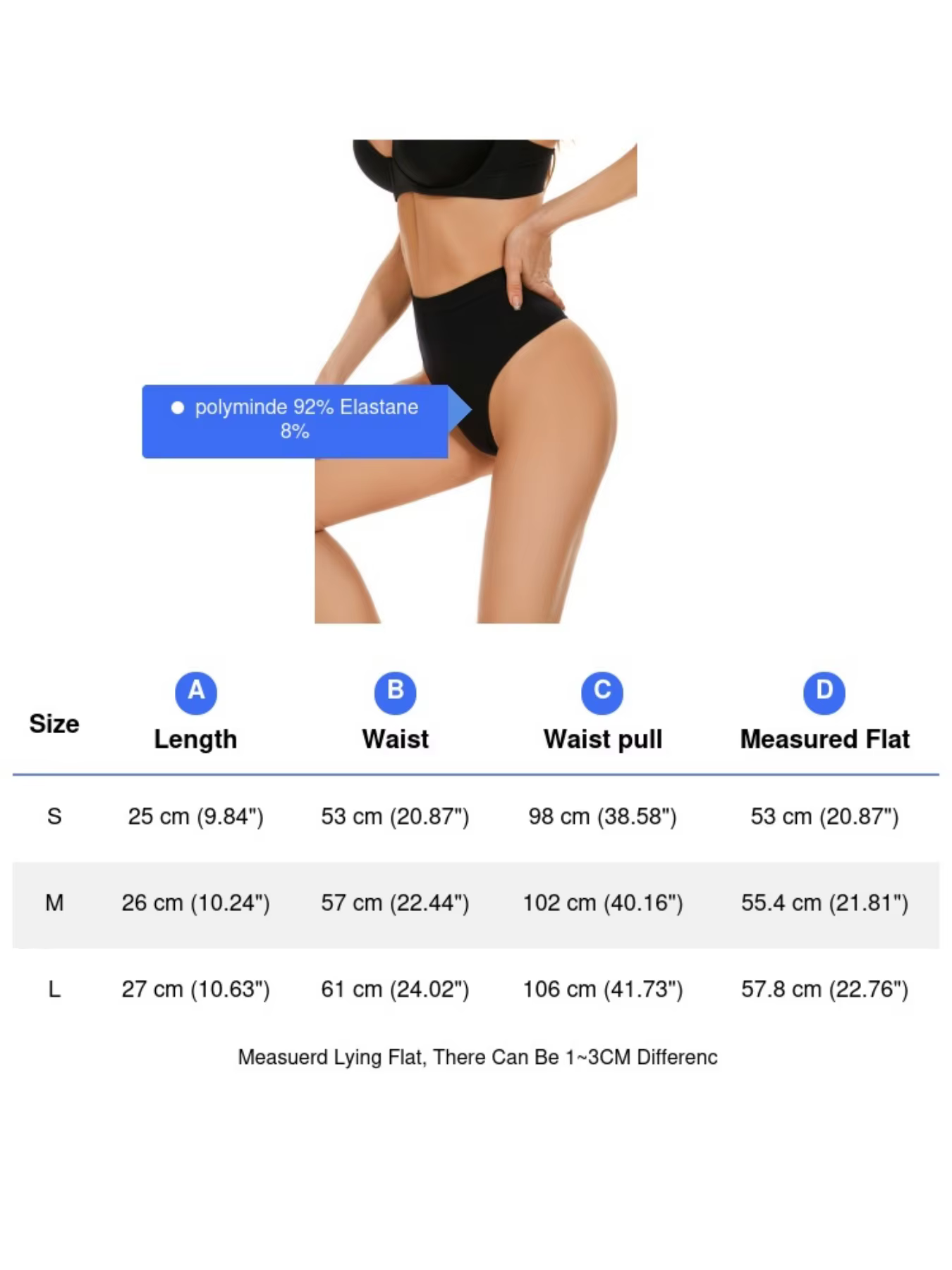 Culotte gainante taille haute pour femme